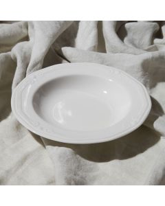 Πιάτο Βαθύ Πορσελάνινο Ανάγλυφο 23cm Estia Home Art Athénée White 07-13455