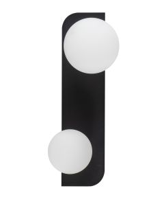 Απλίκα L32xW13xH13cm Βάση Μαύρη Δίφωτη 2xG9 Μπάλες Οπαλίνα WLC 2486-2 BK ARlight 0304240