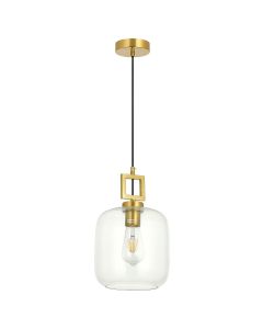 Φωτιστικό Κρεμαστό Ø20xH30-120cm Μονόφωτο 1xE27 Μπάλα Διάφανη, Τετράγωνη Ανάρτηση Οξυντέ PDC 1492 TR ARlight 0084666