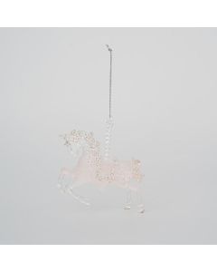 ΑΚΡΥΛΙΚΟΣ ΜΟΝΟΚΕΡΟΣ, ΡΟΖ ΜΕ ΣΑΜΠΑΝΙ GLITTER, 12,5x11,5cm Eurolamp 600-45599