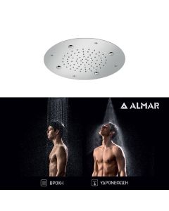 Κεφαλή Ντουζ Εντοιχισμού Οροφής Φ38 Almar Inox Chrome  E044219-100