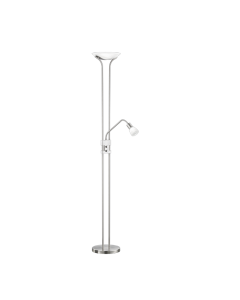 Φωτιστικό Δαπέδου Nickel Matt -Αλάβαστρος 25xH180cm Led 3000K 5x4,8w 5x450lm  Trio Lighting Santo II 421910207