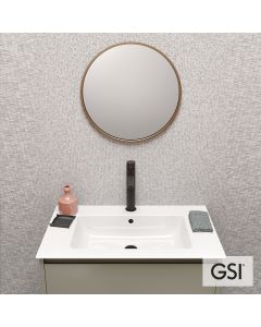 Νιπτήρας Πορσελάνης Pura 82x46 (1 οπή+2 προχ.) GSI White  8885-300