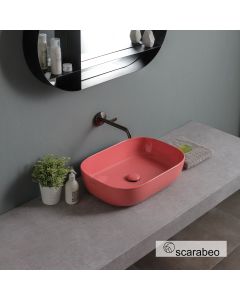 Νιπτήρας Πορσελάνης Glam 56x39 Scarabeo Peach Glossy  1804-820