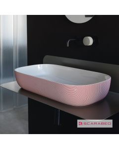 Νιπτήρας Πορσελάνης Glam 56x39 Scarabeo Pois pink  1804-SER