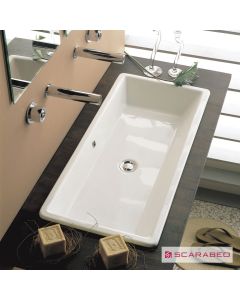Νιπτήρας Πορσελάνης Gaia80 87,5x39,5 Scarabeo White  8033-300
