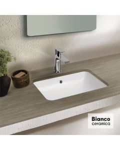 Νιπτήρας Πορσελάνης 50x34 υποενθετος Bianco Ceramica White  10045-300