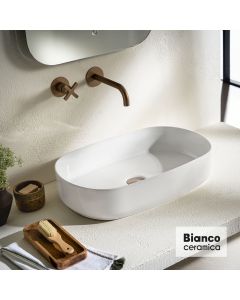Νιπτήρας Πορσελάνης 55x36 Bianco Ceramica White  31055-300
