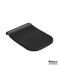 Κάλυμμα Λεκάνης MIZO Slim Soft Close Bianco Ceramica Black Matt  MS36SC-401