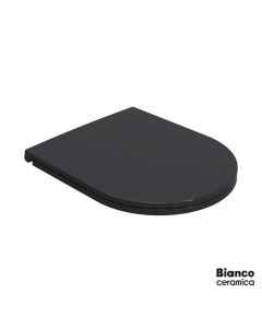 Κάλυμμα Λεκάνης LENTA Slim soft close Bianco Ceramica Black Matt  MS38C-401