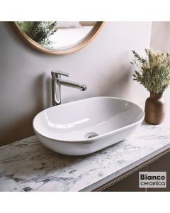 Νιπτήρας Πορσελάνης LOOP 57,5 x36,5 Bianco Ceramica White  32055-300