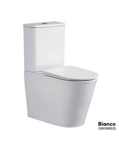 Λεκάνη Χαμηλής Πίεσης Πισωστόμια VERSA/63 Rimless Back To Wall με κάλυμμα Soft Close 9620SC, Bianco Ceramica White  VR12000SC-300
