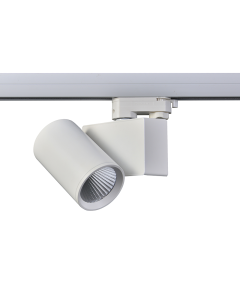 SAND WHITE LED TRACK LUMINAIRE 20W 4000K 3-PHASE 38° 2400LM 230V AC Ra80 5YRS ACA LISOR2040W4N