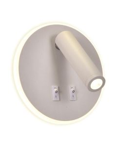 ΑΠΛΙΚΑ ΚΡΕΒΑΤΙΟΥ ΑΝΑΓΝΩΣΗΣ "IRIS 1" 9W & 3W LED 3000K ΛΕΥΚΟ ARTE ILLUMINA Eurolamp 145-22050