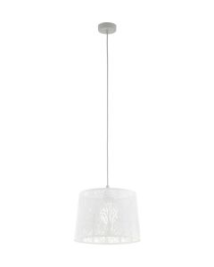 Eglo Hambleton Vintage Κρεμαστό Φωτιστικό Μονόφωτο με Ντουί E27 σε Λευκό Χρώμα 49489