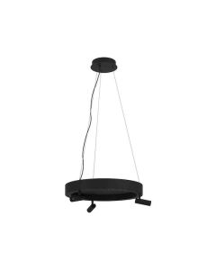 Κρεμαστό Φωτιστικό Μαύρο D73,9xH150cm LED 3000K Ρυθμιζόμενο με Τηλεχειριστήριο Eglo Bruscoli 390053
