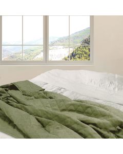 ΚΟΥΒΕΡΛΙ Cottage Simplicity ΠΡΑΣΙΝΟ MICROFIBER 160x220cm San Lorentzo 7092GREEN