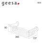 Σπογγοθήκη-Μπουκαλοθήκη 36,5*13,7*9 εκ.Inox Geesa Tiger 3035-111