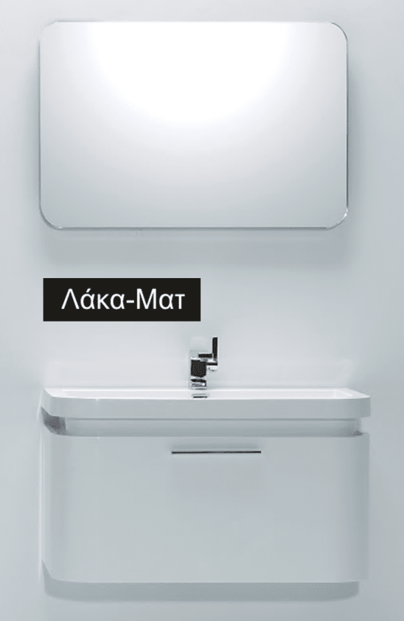 Έπιπλο Μπάνιου-Νιτπήρα 90cm Μαύρη Λάκα Ματ ECO-90 FT21.090.013PBM 