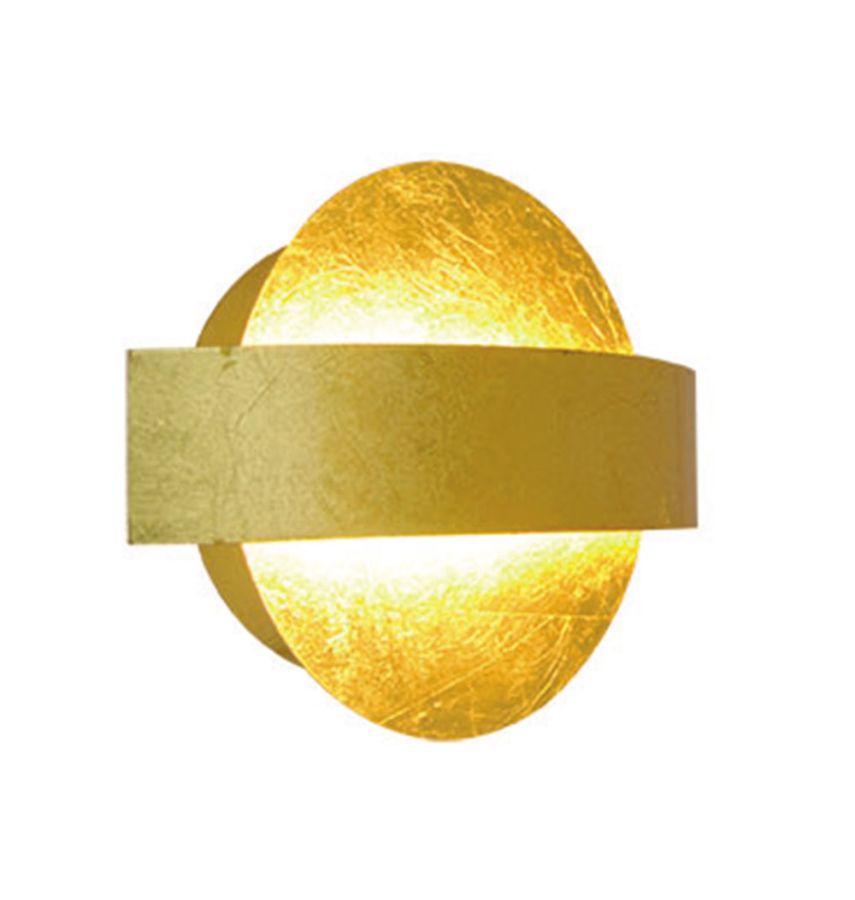 Απλίκα Επίτοιχη Ø19*15εκ. Led 5 watt 235lm 3000K Μέταλλο με Décor φύλλα χρυσού Viokef Koben 4217000