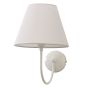 InLight Επιτοίχιο φωτιστικό από μέταλλο σε λευκή απόχρωση και υφασμάτινο καπέλο 1XE14 D:23cm 43022-Λευκό