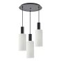 SE21-BL-4-3BL-GL3 ADEPT TUBE Black Pendant White Glass+ HOMELIGHTING 77-8565
