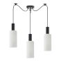 SE21-BL-4-BL3-GL3 ADEPT TUBE Black Pendant White Glass+ HOMELIGHTING 77-8563
