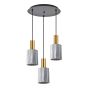 SE21-GM-4-3BL-GL1 ADEPT TUBE Gold Matt Pendant Smoked Glass+ HOMELIGHTING 77-8578
