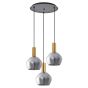 SE21-GM-4-3BL-GL2 ADEPT TUBE Gold Matt Pendant Smoked Glass+ HOMELIGHTING 77-8585