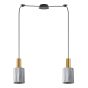 SE21-GM-4-BL2-GL1 ADEPT TUBE Gold Matt Pendant Smoked Glass+ HOMELIGHTING 77-8577