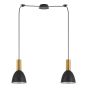 SE21-GM-4-BL2-MS2 ADEPT TUBE Gold Matt Pendant Black Metal Shade+ HOMELIGHTING 77-8641