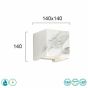 Απλίκα Επιτοίχια IP65 12w Led  828 lm Ρυθμιζόμενη Γωνία 75° Λευκό "Μάρμαρο" Viokef Davos 4202802