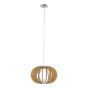 Κρεμαστό Φωτιστικό D40xH130cm 1xE27 Ξύλο-Γυαλί Eglo Stellato E27 σε Καφέ Χρώμα 95598