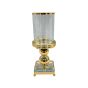 ΚΗΡΟΠΗΓΙΟ ΜΕΤΑΛΛΙΚΟ - ΓΥΑΛΙΝΟ ΧΡΥΣΟ 11x11x30cm Eurolamp 819-02070