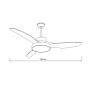 it-Lighting Nitinat 25W 3CCT LED Fan Light in Total White Color 102000290