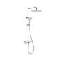 Orabella Elegance - Shower set εντοιχισμού με Μπαταρία λουτρού, εντοιχισμού 2 σημείων, κεφαλή 250x250 με βραχίονα και τηλέφωνο ντουζ με σπιράλ και επιτοίχειο στήριγμα 10304