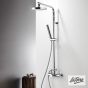 Μπαταρία Ντουζιέρας με Κεφαλή και Κολώνα μη ρυθμιζόμενου ύψους, Τech La Torre Chrome 12066-100