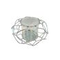 ΚΗΡΟΠΗΓΙΟ ΜΕΤΑΛΛΙΚΟ - ΓΥΑΛΙΝΟ ΑΣΗΜΙ 20x12cm Eurolamp 819-02081