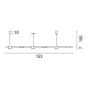 ΦΩΤΙΣΤΙΚΟ ΚΡΕΜΑΣΤΟ 6ΦΩΤΟ LED 36W 153X150 ΜΑΥΡΟ ARTE ILLUMINA Eurolamp 144-10014