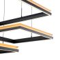 ΦΩΤΙΣΤΙΚΟ ΚΡΕΜΑΣΤΟ ΓΡΑΜΜΙΚΟ LED 135W 8100Lm 3000K 1060X1500mm ΜΑΥΡΟ-ΧΡΥΣΟ ARTE ILLUMINA SERENITY Eurolamp 144-18065