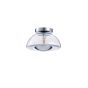 ΠΛΑΦΟΝΙΕΡΑ ΓΥΑΛΙΝΗ G9 MAX 7W 230X230X150mm ΑΣΗΜΙ ARTE ILLUMINA CLEAR Eurolamp 144-28523