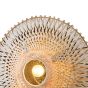 ΑΠΛΙΚΑ ΤΟΙΧΟΥ ΒΑΜΒΟΟ 1XE27 Max 15W Φ400X140mm ΚΑΦΕ-ΜΑΥΡΟ ARTE ILLUMINA CYCLONE Eurolamp 144-32015