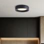 ΠΛΑΦΟΝΙΕΡΑ ΜΕΤΑΛΛΟ-ΑΚΡΥΛΙΚΟ LED 30W 2262Lm 3000K Φ400X100mm ΜΑΥΡΟ ARTE ILLUMINA UPON Eurolamp 144-51043