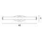 ΦΩΤΙΣΤΙΚΟ ΜΠΑΝΙΟΥ ΠΛΑΣΤΙΚΟ LED 6W 480Lm 4000Κ 400X130X60mm ΑΣΗΜΙ ARTE ILLUMINA NERO Eurolamp 144-80502