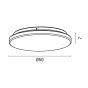 ΠΛΑΦΟΝΙΕΡΑ ΟΡΟΦΗΣ 36W 3900Lm Φ500mm 3CCT (2700-4000-6500K) IP20 ΛΕΥΚΗ ARTE ILLUMINA PLUS NUIVIA Eurolamp 145-20071