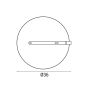 ΠΛAΦΟΝΙΕΡΑ ΣΤΡΟΓΓΥΛΗ LED 36W 4000K Φ40 IP54 ΛΕΥΚΗ ARTE ILLUMINA Eurolamp 145-20081