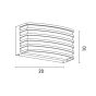 ΑΠΛΙΚΑ ΤΟΙΧΟΥ ΟΒΑΛ Ε27 MAX 20W 200X100X90mm ΛΕΥΚΗ ARTE ILLUMINA Eurolamp 145-20239
