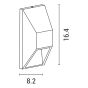 ΦΩΤΙΣΤΙΚΟ ΤΟΙΧΟΥ ΑΛΟΥΜΙΝΙΟΥ 1W 164X82X54.5mm ΓΡΑΦΙΤΗΣ ARTE ILLUMINA Eurolamp 145-20245