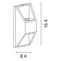 ΦΩΤΙΣΤΙΚΟ ΤΟΙΧΟΥ ΑΛΟΥΜΙΝΙΟΥ 2X1W 164X82X54.5mm ΓΡΑΦΙΤΗΣ ARTE ILLUMINA Eurolamp 145-20246