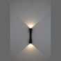 ΑΠΛΙΚΑ ΤΟΙΧΟΥ ΑΛΟΥΜΙΝΙΟΥ UP -DOWN 6W 480Lm 3000K 240x60x55mm IP54 ΜΑΥΡΗ ARTE ILLUMINA Eurolamp 145-20279